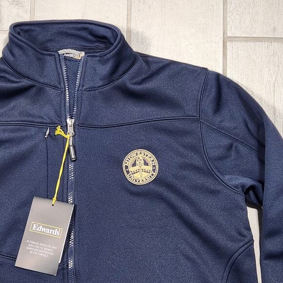 NEW Midwestern University Blue Gold Jacket Womens Large Full Zip Performance Tek - Picture 2 of 6